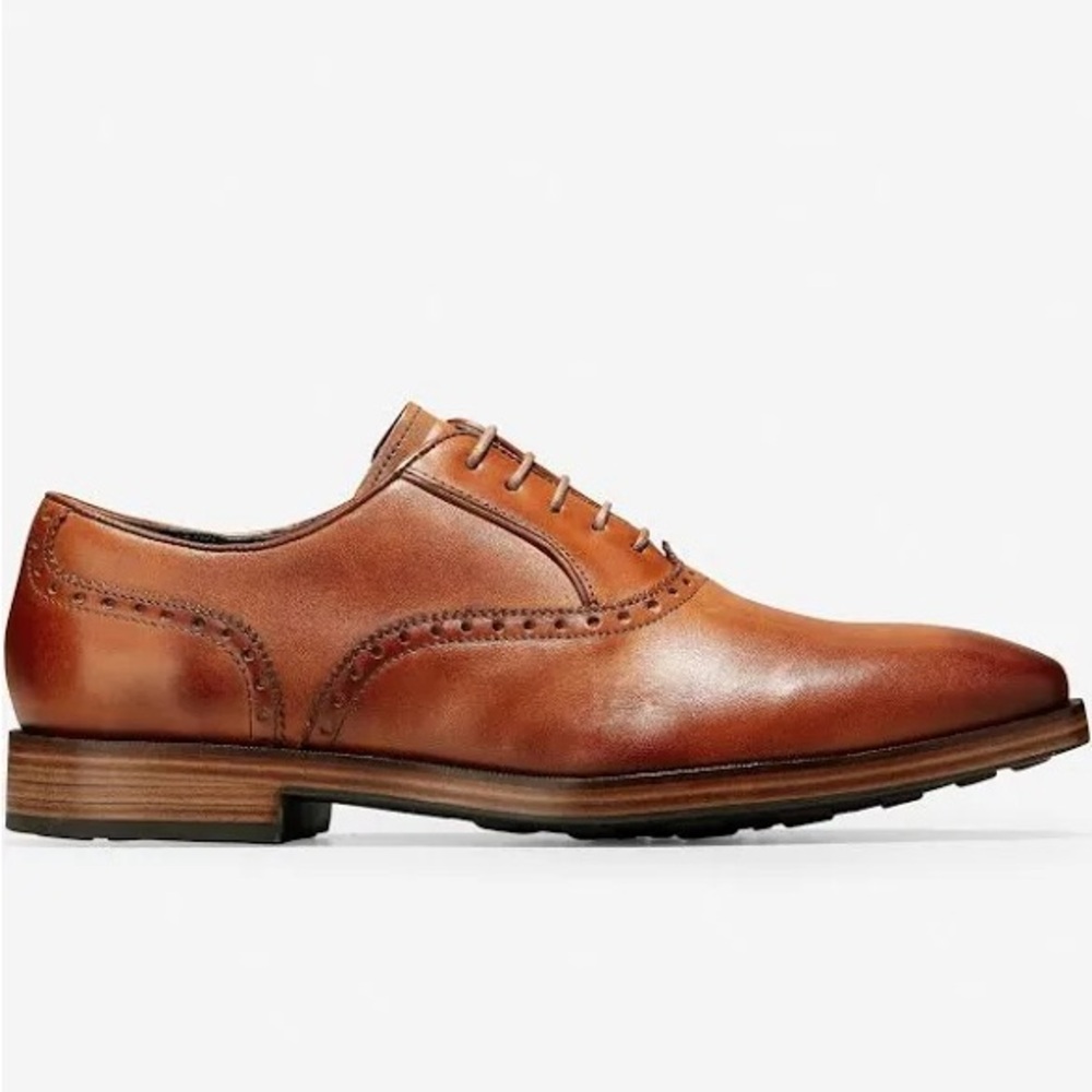 Cole Haan Hamilton Grand Plain Toe Oxford | British Tan Leather